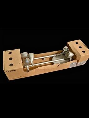 IKEA LEDING 3-Spot Track Light Silver Ceiling Fixture NIB GU10 Adjustable